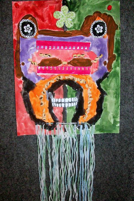 Mask created by Natalya B. Parris's student on June 18, 2015; “Exploring The World Through Art" Arts Barn Camp June 16 - 19, 2015