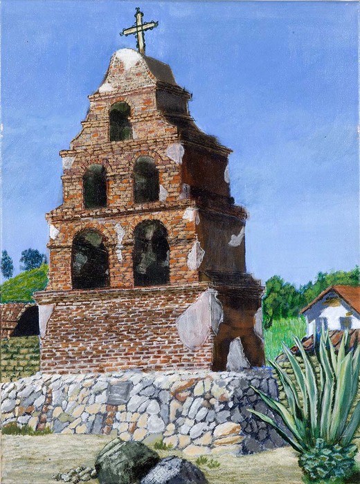 St Miguel Mission, 45.5x61cm