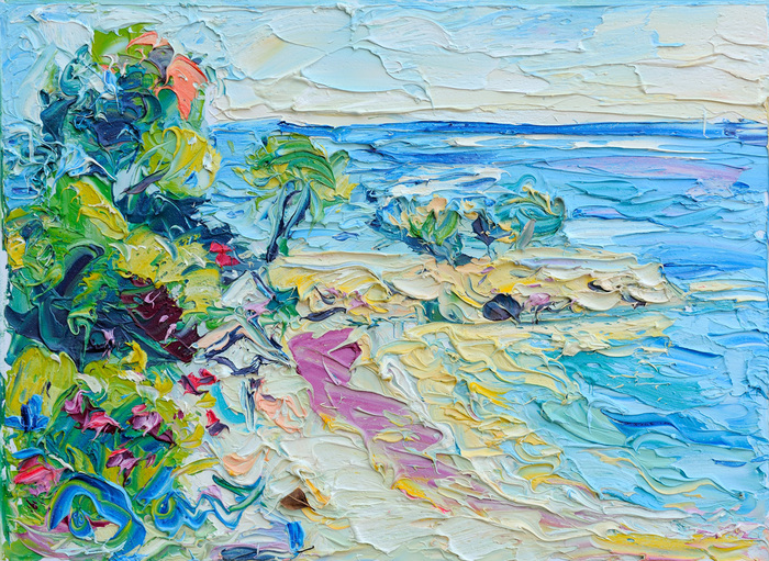 In the green major and gold minor, oil, 39x53cm, 2010.