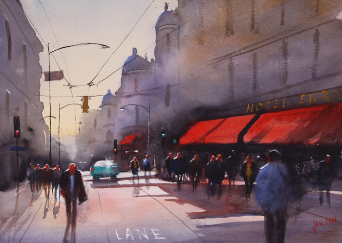 Paris, sunset