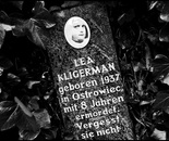 26. The memorial stone with a picture of Lea Kligerman...