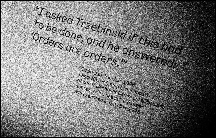 39. A wall inscription in the Bullenhuser Damm memorial....