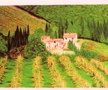 LG 0013 - Toscana casolari con vigneti - olio su tela - cm. 60x40