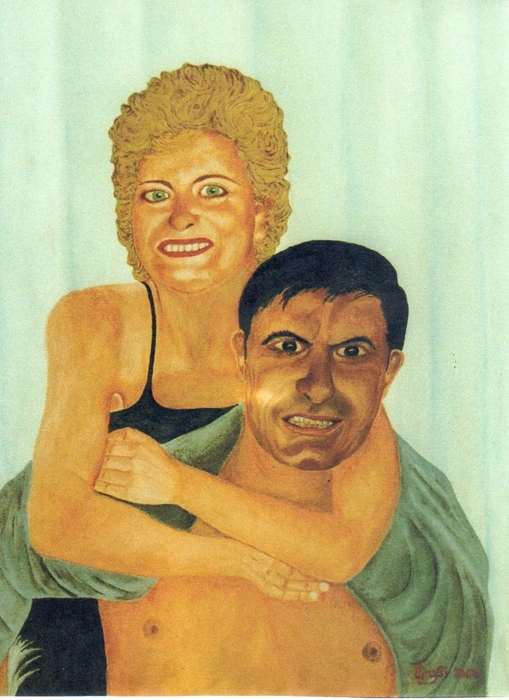 LG 0142 - Rosa e Piero - olio su tela - cm. 30x40