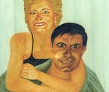 LG 0142 - Rosa e Piero - olio su tela - cm. 30x40