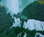 LG 0170 - Umbria la cascata delle Marmore - olio su tela - cm. 30x40