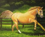 LG 0203 - Kalusha la cavallina - olio su tela - cm. 24x18