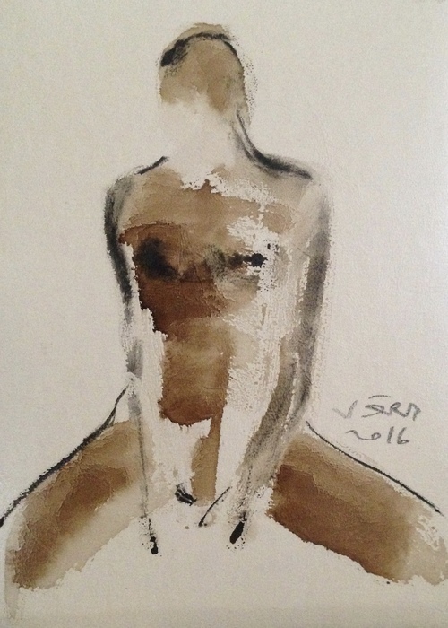 Tar and Charcoal on Special Paper 29x21 cm