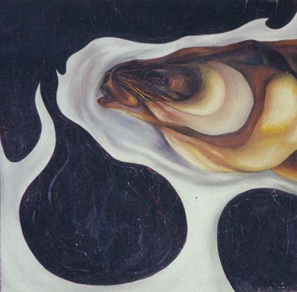 Portrait of bloater fish in profile