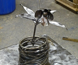 Steel Life With Flower And Vase...