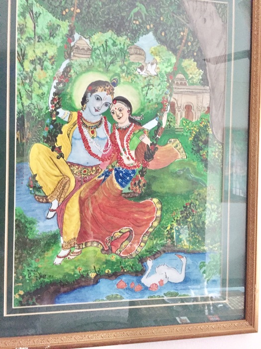 Krishna n Radha on swing