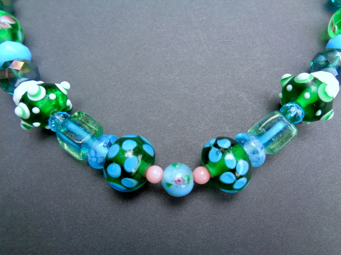 My necklace “Spring" (19 Fancy glass beads, mother of pearl & pink bamboo coral 4mm) won Fifth Place at the Montgomery County Agricultural Fair 2016; August 12 - 20, Gaithersburg, MD