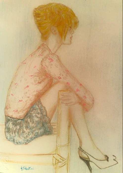 "Mary" 2015 pastel on paper 
