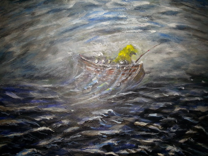 Fishing in the rain