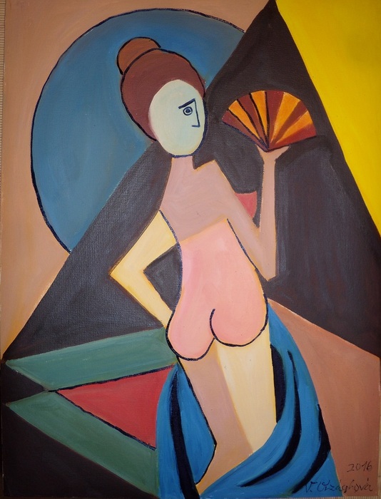 Girl with a fan