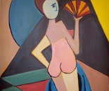 Girl with a fan