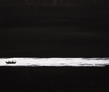 Der einsame Fischer, acrylic on canvas, 50 x 100 cm, 2013