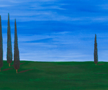 Toskana, acrylic on canvas, 50 x 100 cm, 2007