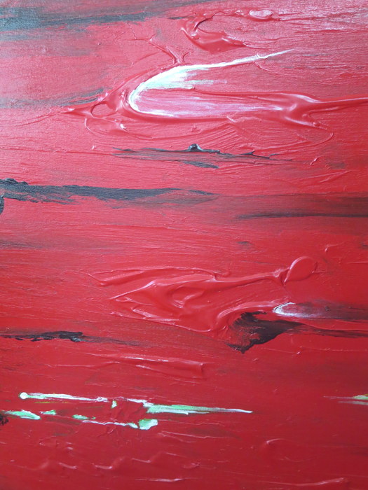 Red anger, acrylicstraight from the tube, 80cm H/60cm W, 2cm