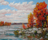 The lake autumn