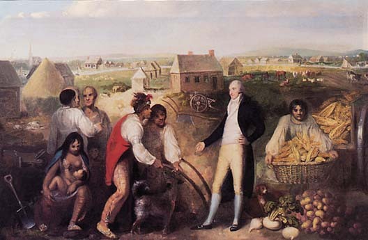 Plantation Owner Shows Creek Natives how to use European Technology 