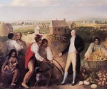 Plantation Owner Shows Creek Natives how to use European Technology 