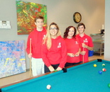 Damascus Community Recreation Center Staff in the Game room at the Damascus Community Recreation Center, 4pm on April 22, 2016 - Day in the Life of Montgomery County & Earth Day 2016