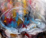 A Tsumani - The power of oceans. oil/acrylic, 1mW/80cmL
