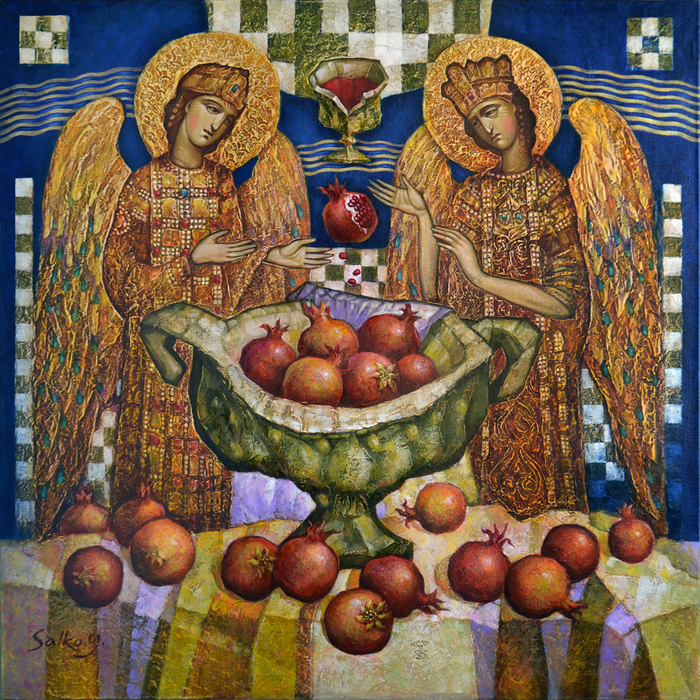 Yury Salko. Reflection of hidden reality. 80x80. acrylic on canvas.