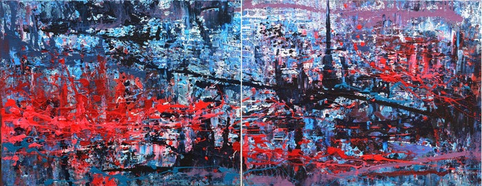 Parallel worlds, diptych, both parts