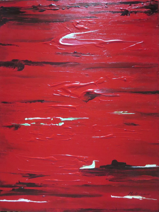 This is anger, acrylic 80W/60h cm, 2 cm. Painted on a day when I was stark angry