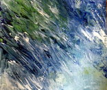 Windy frostiness, acrylic on paper, 43H/32 W cm