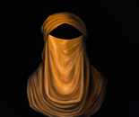 The brown  headscarf 