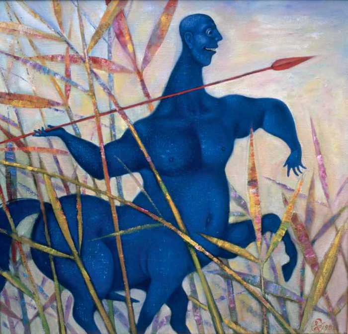 Blue div. 1998. canvas and oil, 93 × 97,5