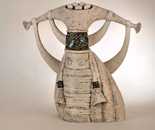 Open look. 2010. Fireclay, glazed, application: beads, gems, 54 × 58 × 30
