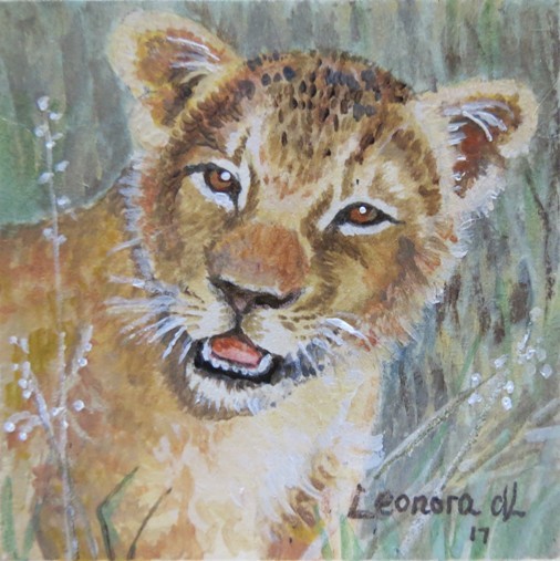 Inquisitive Lion Cub