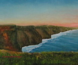 Sunset at the cliffs of Moher