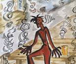 THE DELUSION PART IV By SUNIL AMOLI 8X16 In Watercolor on Paper