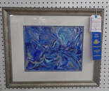 At the Montgomery County MD Agricultural Fair August 11-19, 2017 Natalya B. Parris's acrylic on paper, 11"X14" artwork "Mountains and Rivers" won 1st Place