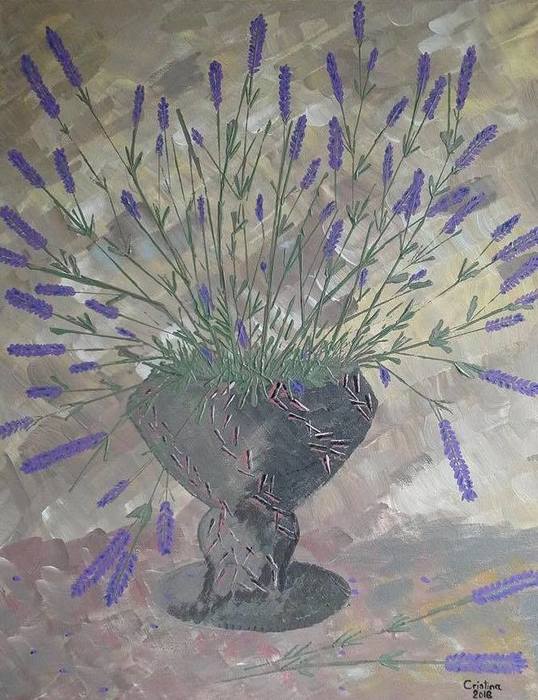 Lavender in Vase  awarded artwork