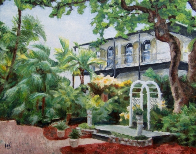 The Ernest Hemingway House and museum in Key West, USA
