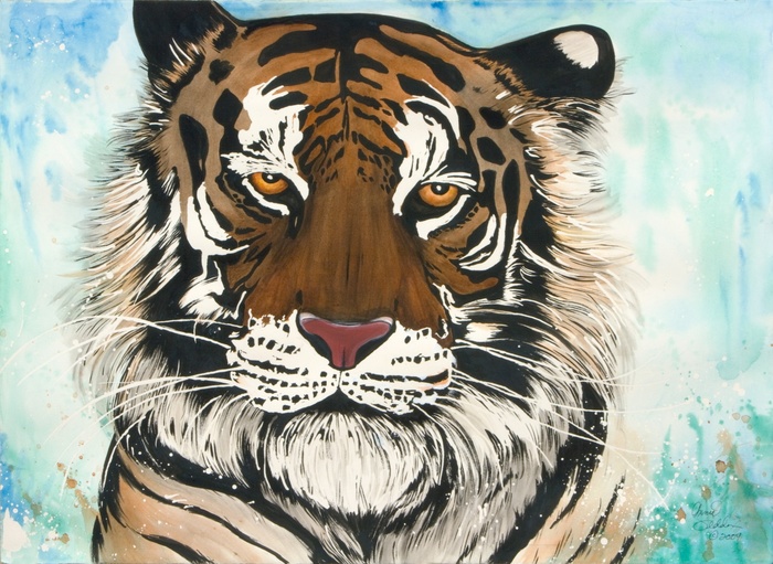 Watercolor tiger