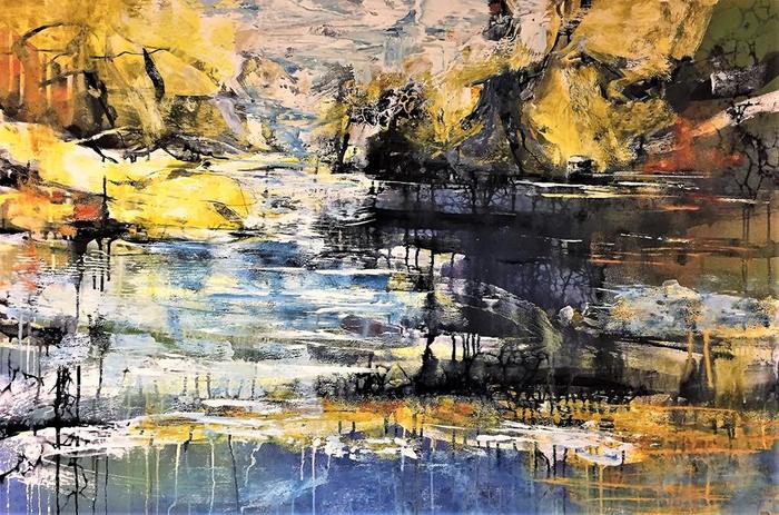 Stilla nátt 80x120 cm - artist Birgit Kirke