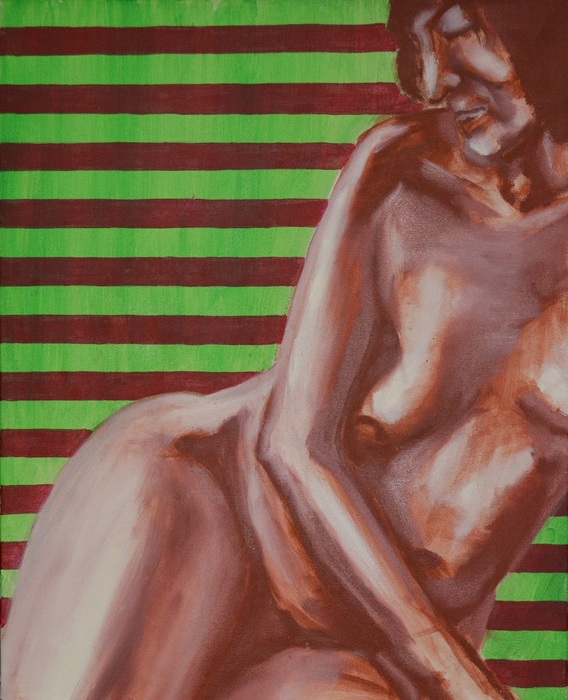 Woman and lines