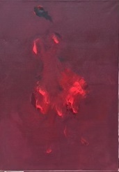 Imaginaire 2019-14, acrylique sur toile, 70 x 50