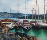 Boats in Santorini