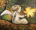 Little angel in the fall