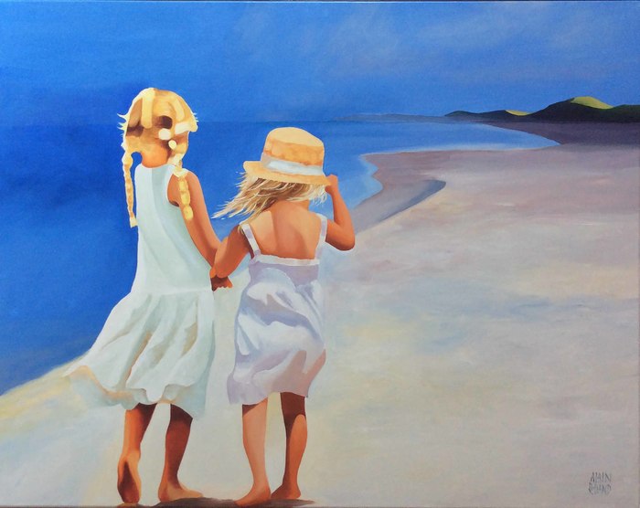 Walking on the beach