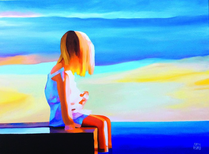 The girl on the pontoon