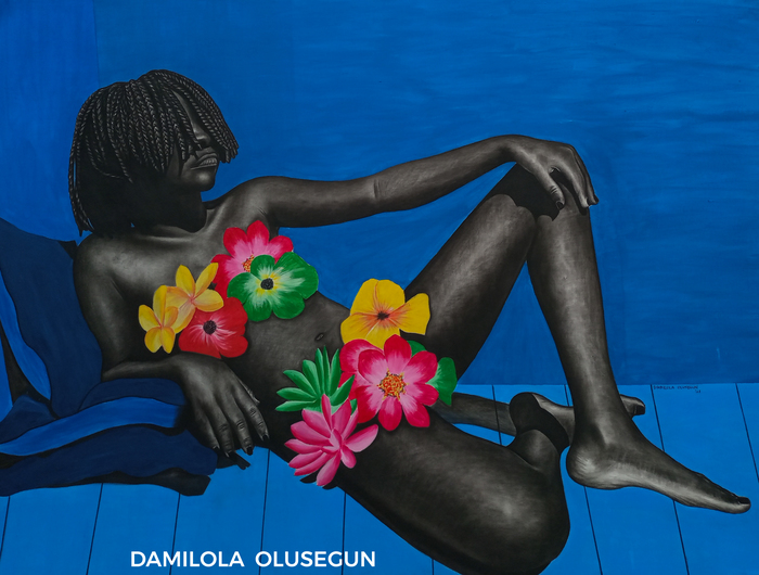 DAMILOLA OLUSEGUN, Finding LULU II, Charcoal and Acrylic on canvas, 135cm x 180cm, 2021